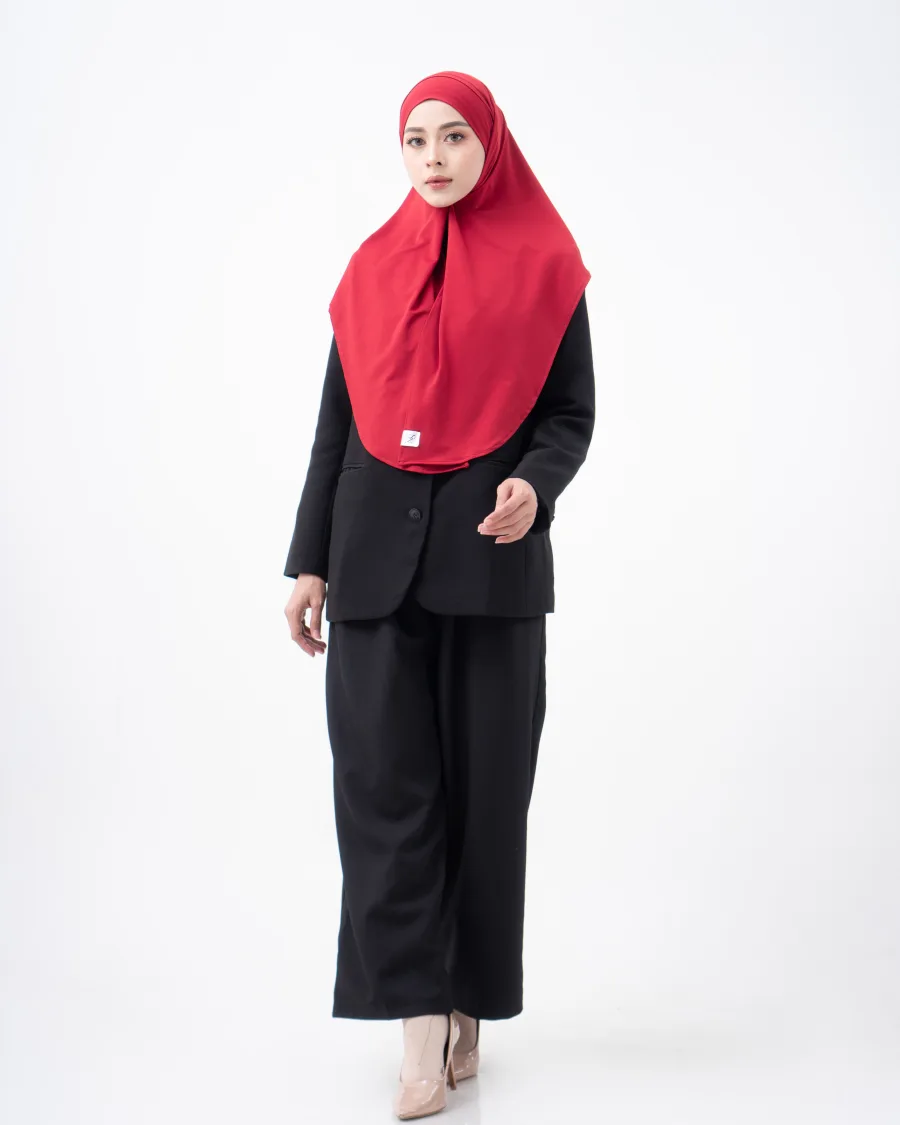 Pesona Pashmina Bandana Oval – Ruby Red